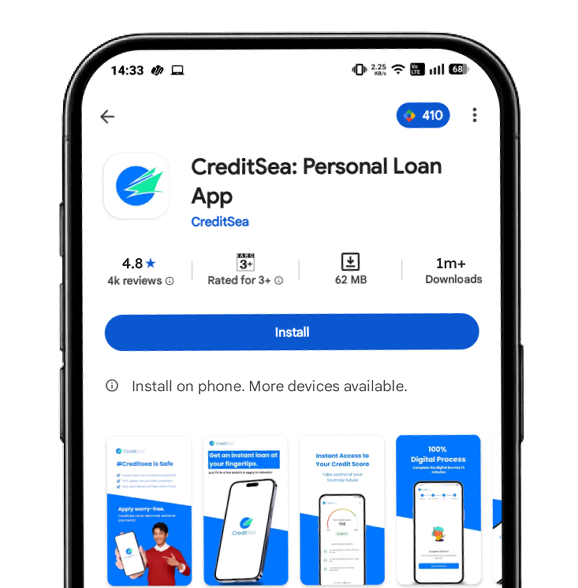 CreditSea mobile app screenshot